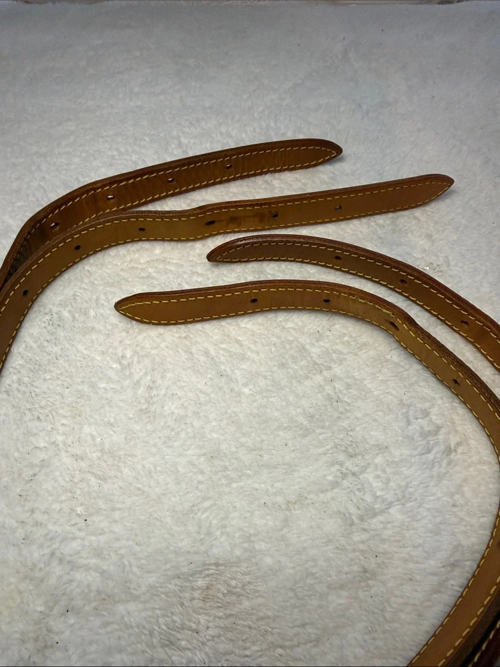 1 set of Louis Vuitton leather straps